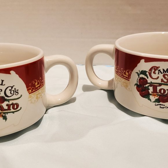 Campbell Soup Co's Tomato 12 oz. Mugs, 2 mugs in Original Campbell Soup Box VGUC - Picture 7 of 11